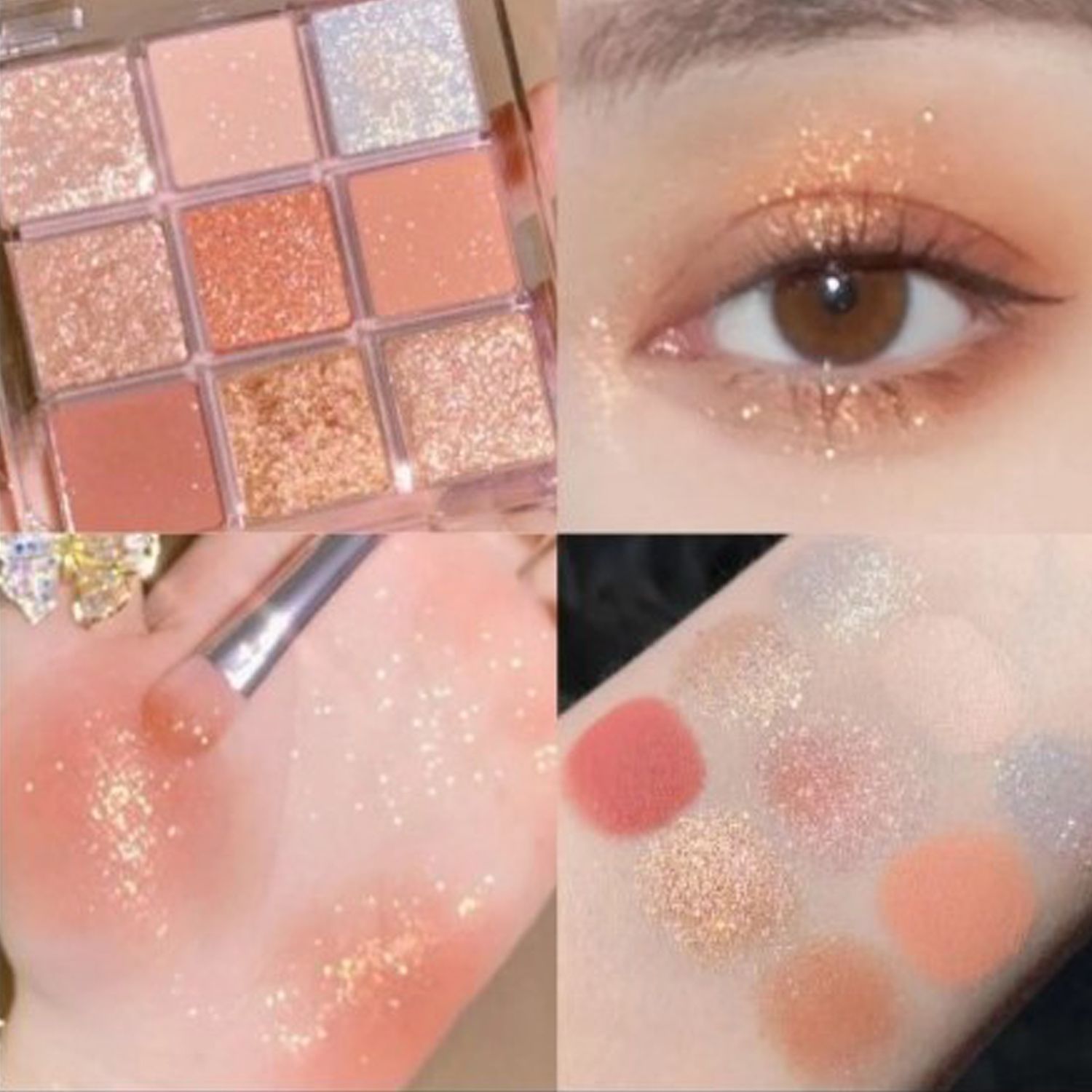 Celeb 4 in 1 Makeup Kit- Eye Shadow, Highlighter, Blusher and Compact Powder - Image 6