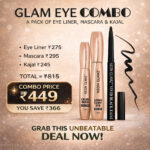 GLAM EYE COMBO Kit – Eyeliner, Mascara & Kajal